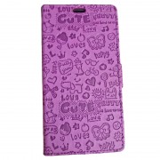 Nokia 6 mobil cover med mønster Lilla Mobilcover